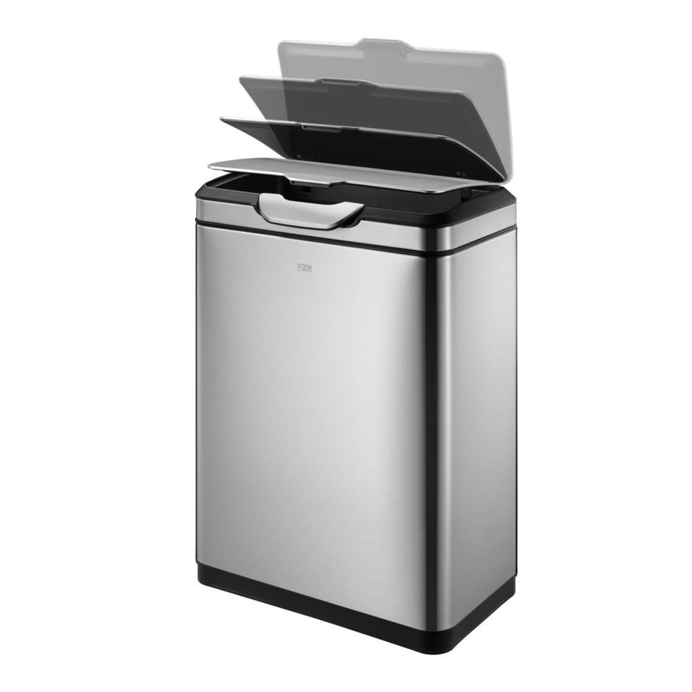 Productafbeelding nr. 2: Afvalbak EKO Touch Pro, 2x20 liter, mat roestvrij staal