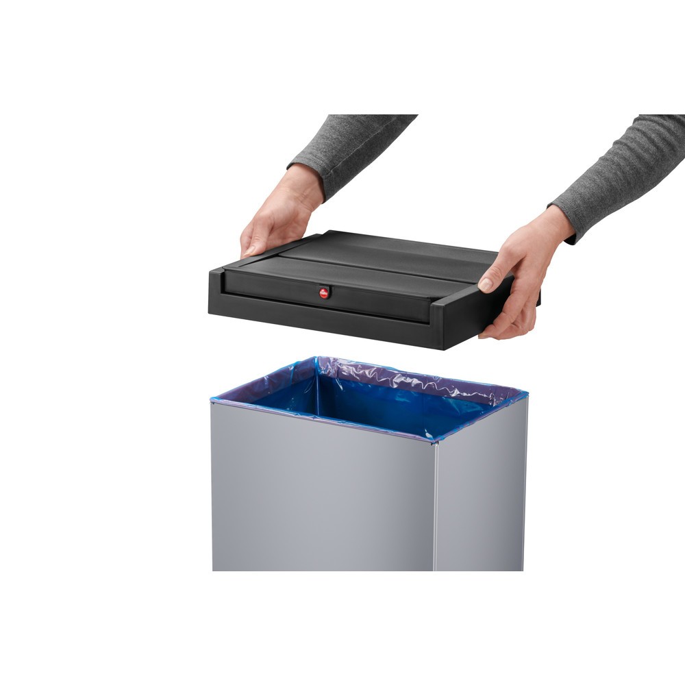 Productafbeelding nr. 2: Afvalbak Hailo® Big-Box Swing, 60 liter, zilverkleurig