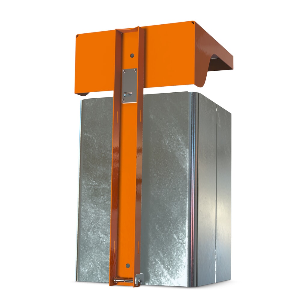 RENNER Afvalbak met beschermkap en asbak, plaatstaal, 40 liter, hoogte 580 mm, wandmontage Productafbeelding nr. 2: RENNER Afvalbak met beschermkap en asbak, plaatstaal, 40 liter, hoogte 580 mm, wandmontage