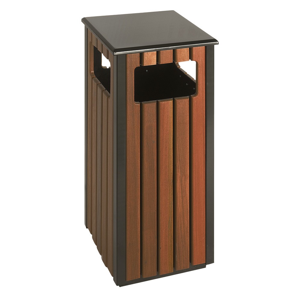Product afbeelding: Afvalbak met houtlook, voor buiten, 36 liter