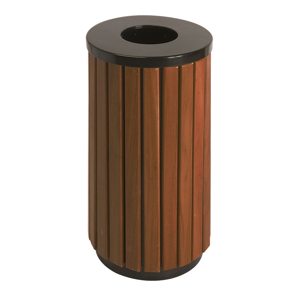 Product afbeelding: Afvalbak met houtlook, voor buiten, 40 liter