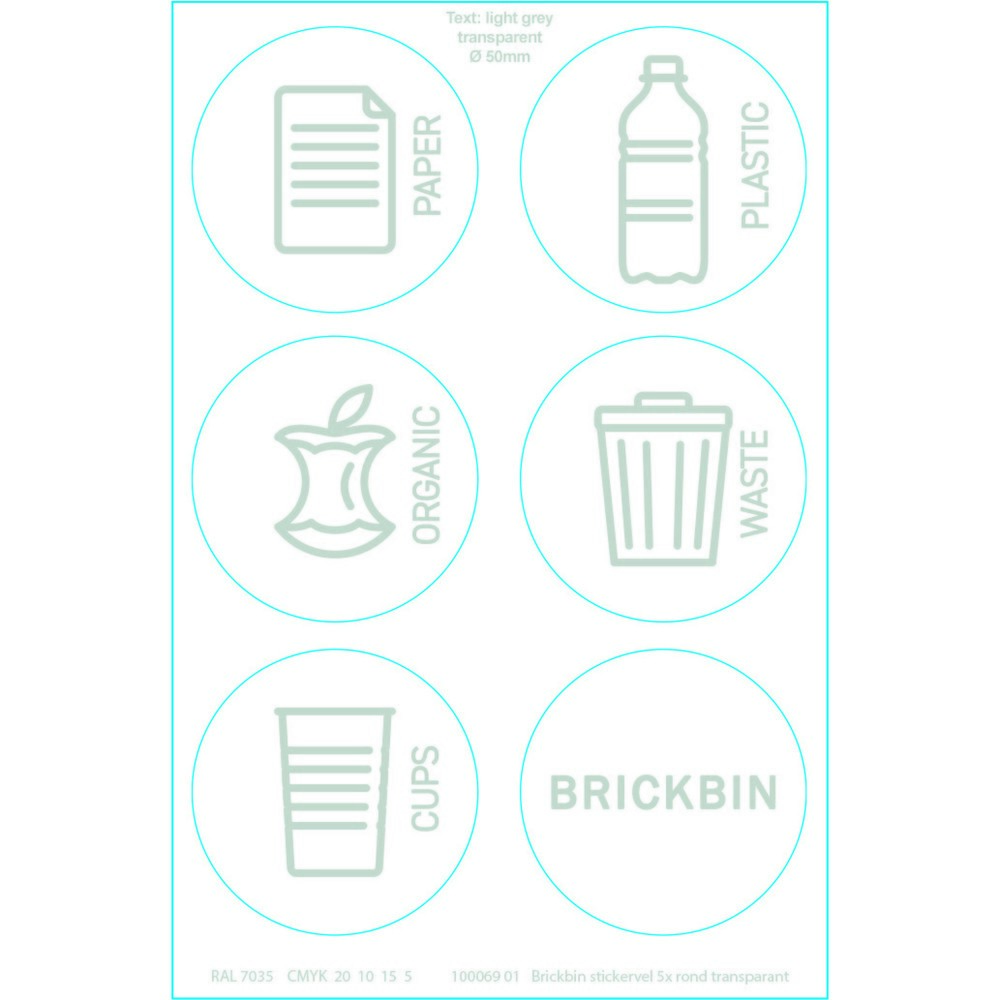 Product afbeelding: Afvalbak met klapdeksel BRICKBIN, van gerecyclede kunststof, 65 liter, vierkant, zwart / oranje