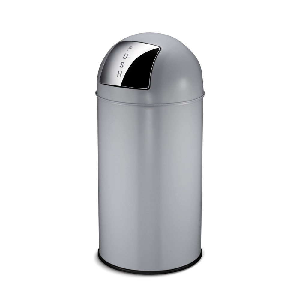 Productafbeelding nr. 1: Afvalbak Push, zelfsluitende klep, 40 liter, grijs