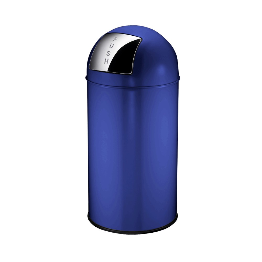 Product afbeelding: Afvalbak Push, zelfsluitende klep, 40 liter, blauw