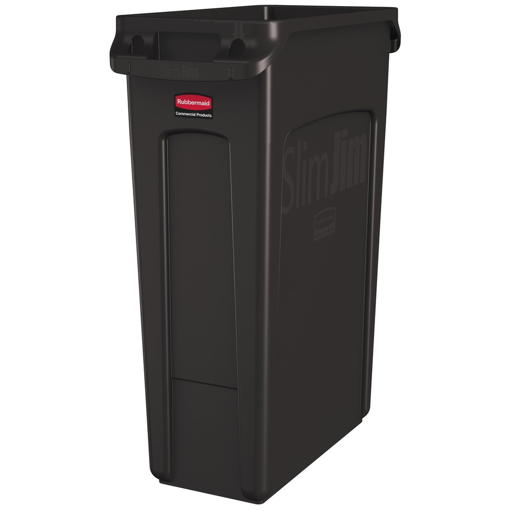 Product afbeelding: Kringloopafvalbak Rubbermaid Slim Jim® met ventilatiekanalen, 87 l, bruin