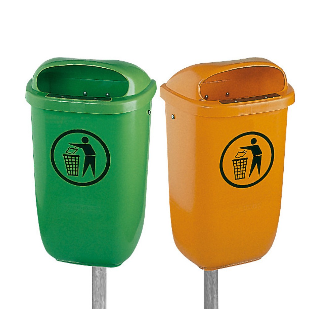 Product afbeelding: Afvalbak "Saubermännchen", kunststof, 50 liter, oranje