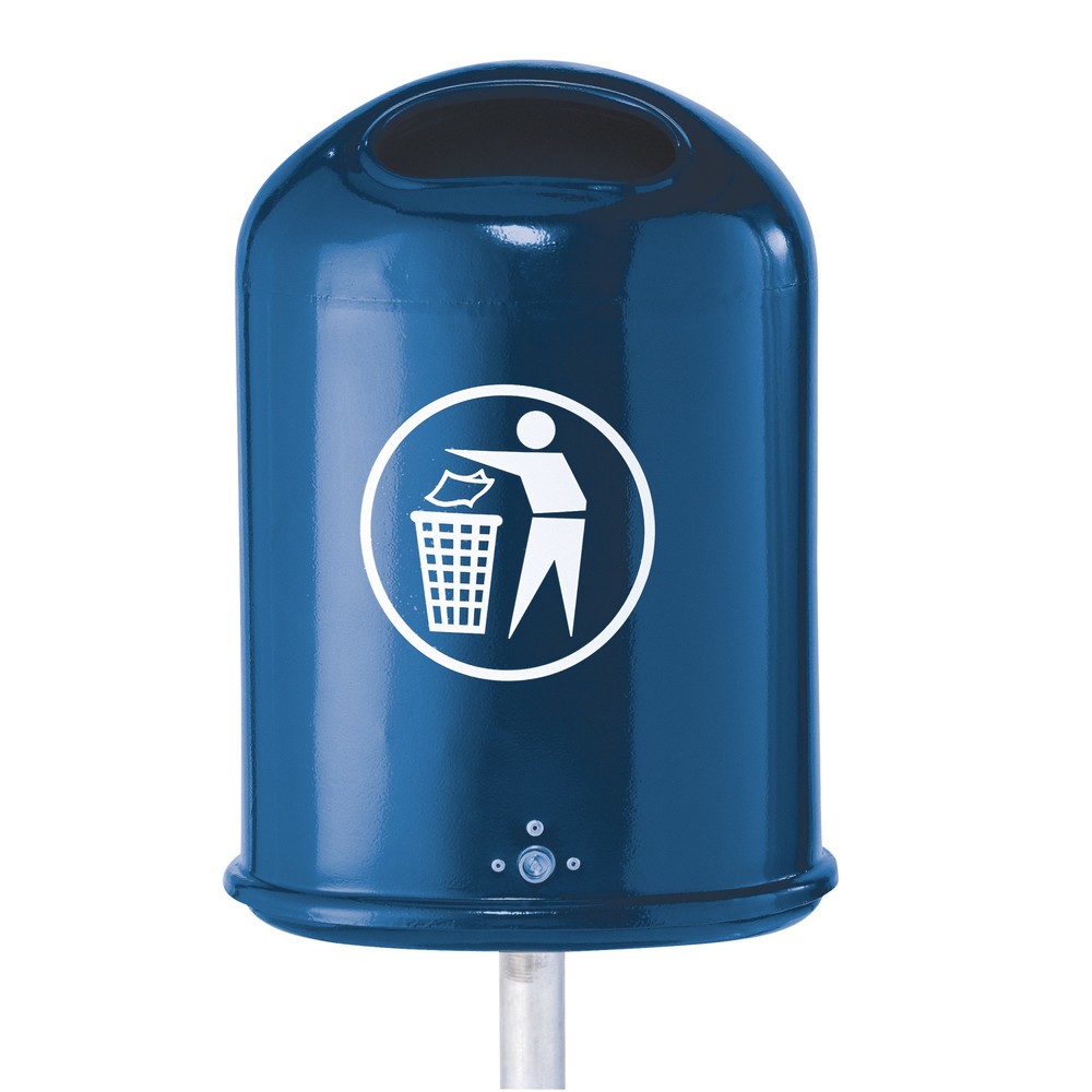 Product afbeelding: RENNER Afvalbak "Saubermännchen", plaatstaal, 45 liter, antraciet