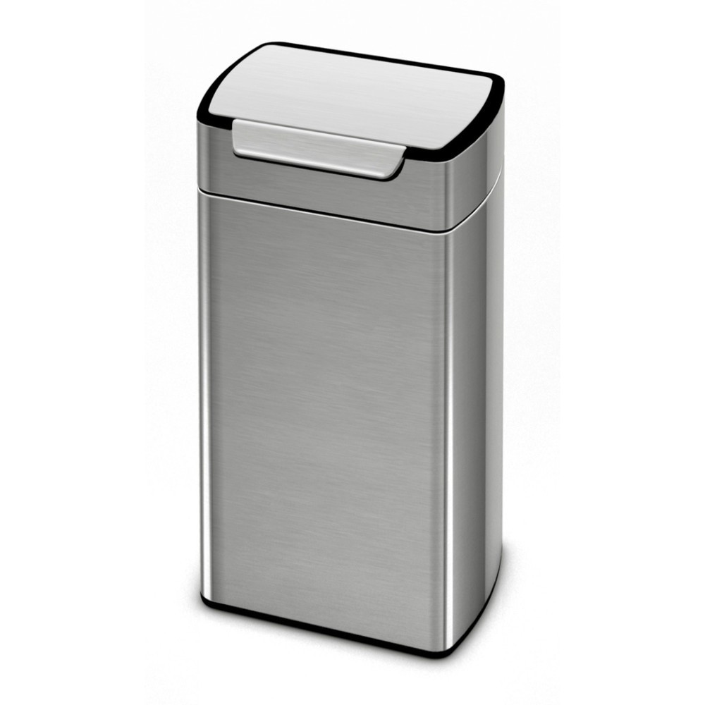 Product afbeelding: Afvalbak SIMPLEHUMAN Rectangular Touch-Bar, 30 liter, mat roestvrij staal