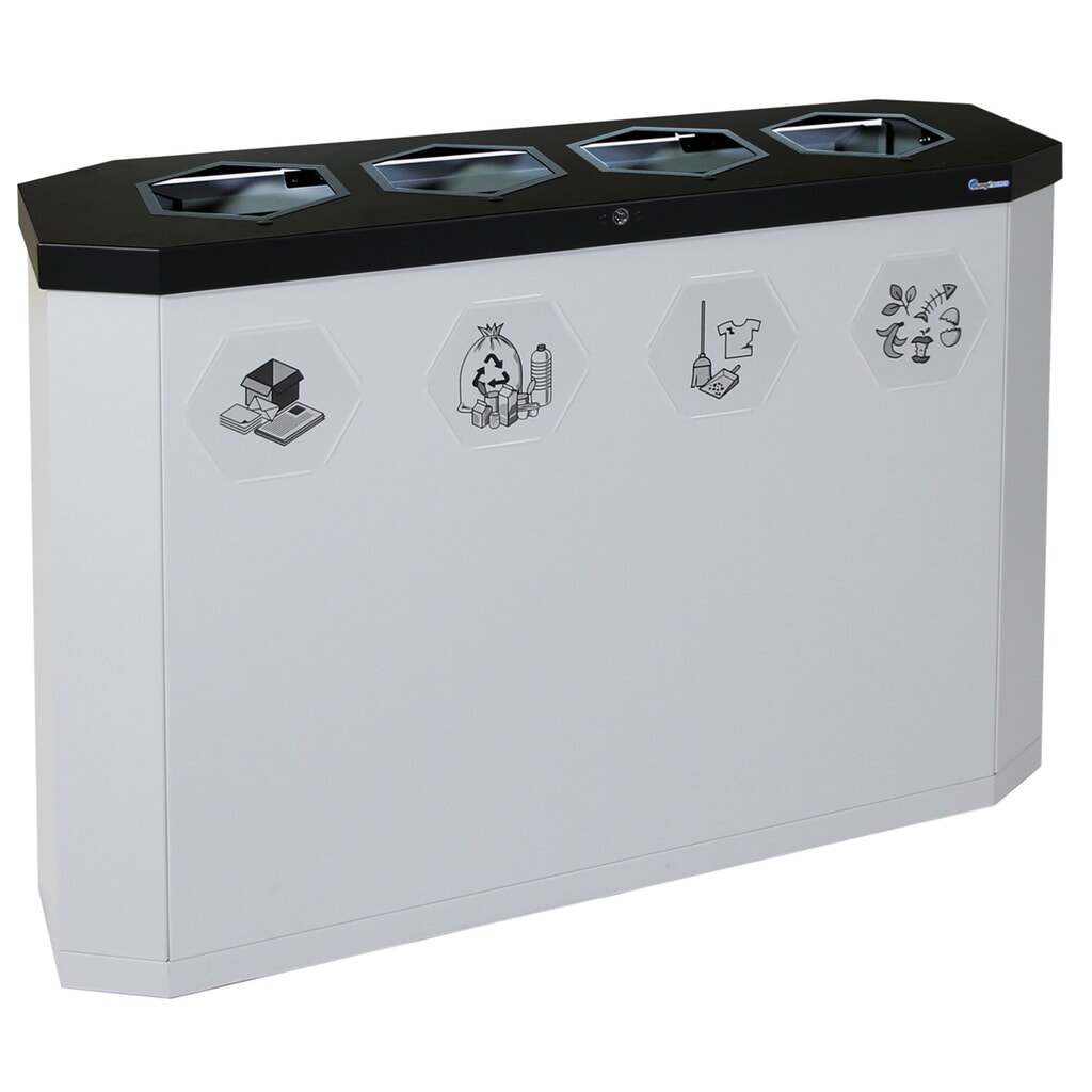 Productafbeelding nr. 1: Afvalbak stumpf® Sixco 4 smart, lichtgrijs