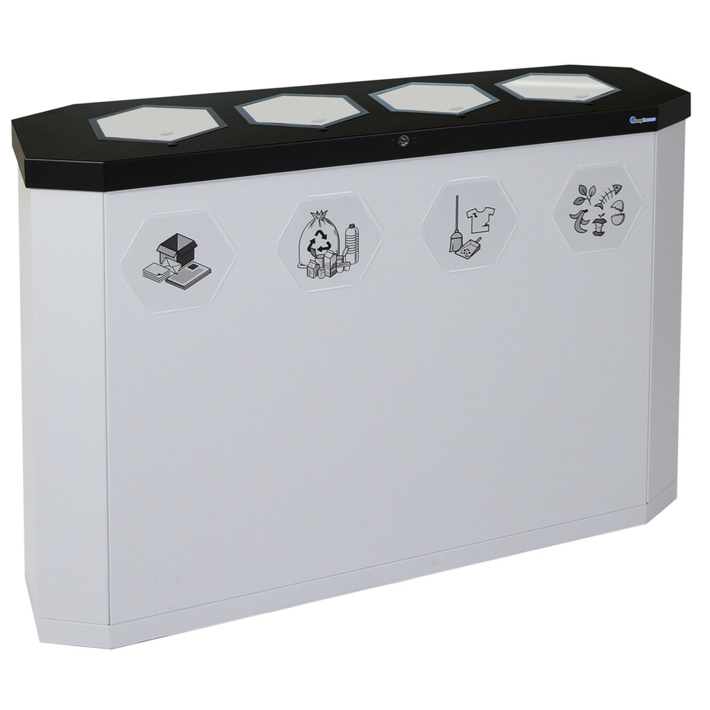 Afvalbak stumpf® Sixco 4 swing, lichtgrijs Productafbeelding nr. 1: Afvalbak stumpf® Sixco 4 swing, lichtgrijs