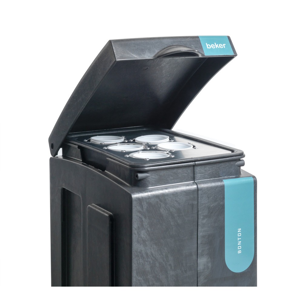 Productafbeelding nr. 2: Afvalbak voor bekers BON TON Original, van 100% gerecycled polypropyleen, 70 liter, grijs