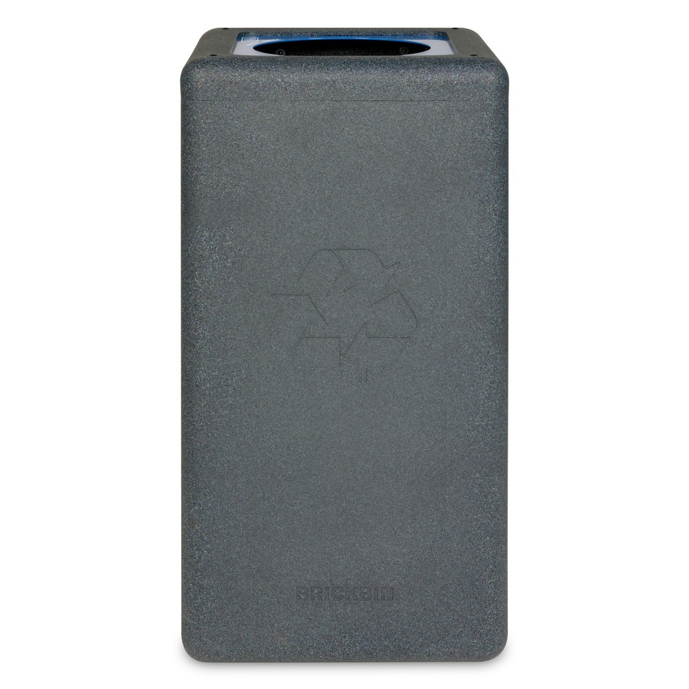 Productafbeelding nr. 3: Afvalbak voor papier BRICKBIN, van gerecyclede kunststof, 65 liter, vierkant, grijs / blauw