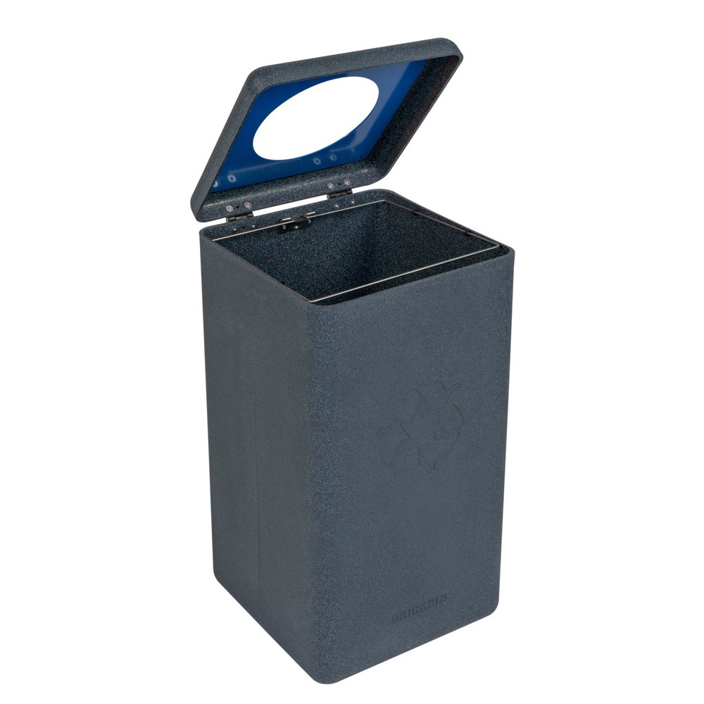 Productafbeelding nr. 4: Afvalbak voor papier BRICKBIN, van gerecyclede kunststof, 65 liter, vierkant, grijs / blauw