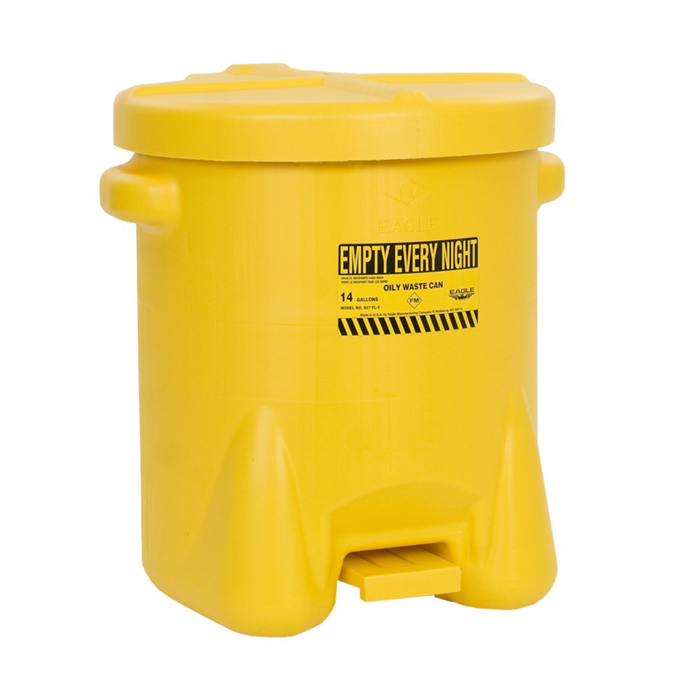 Product afbeelding: Afvalemmer Justrite® Eagle, HDPE, 22,8 liter, zwart