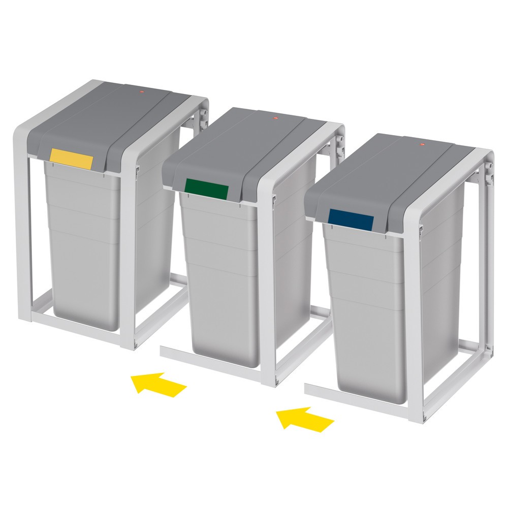 Productafbeelding nr. 3: Hailo afvalscheidingsbak ProfiLine Öko XL, 38 liter, uitbreidingsmodule, mat