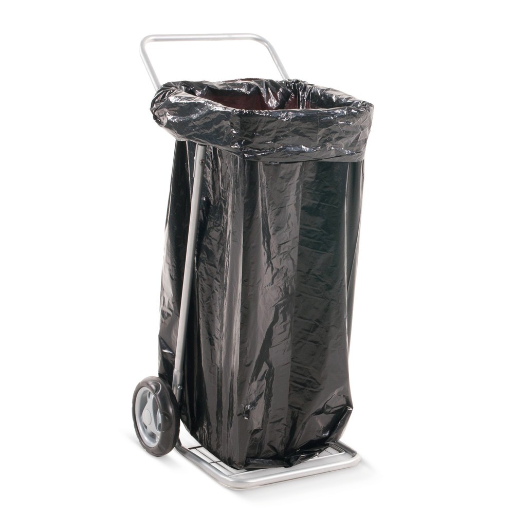 Product afbeelding: Afvalzakhouder Kongamek, met 2 wielen van massief rubber, tot 125 liter, draagvermogen 50 kg, open
