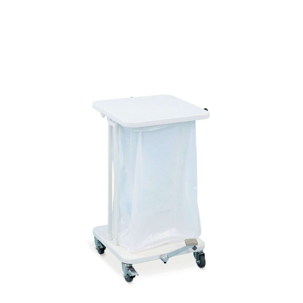 Productafbeelding nr. 2: Afvalzakhouder Premium 40 liter, met wielen, deksel en voetpedaal