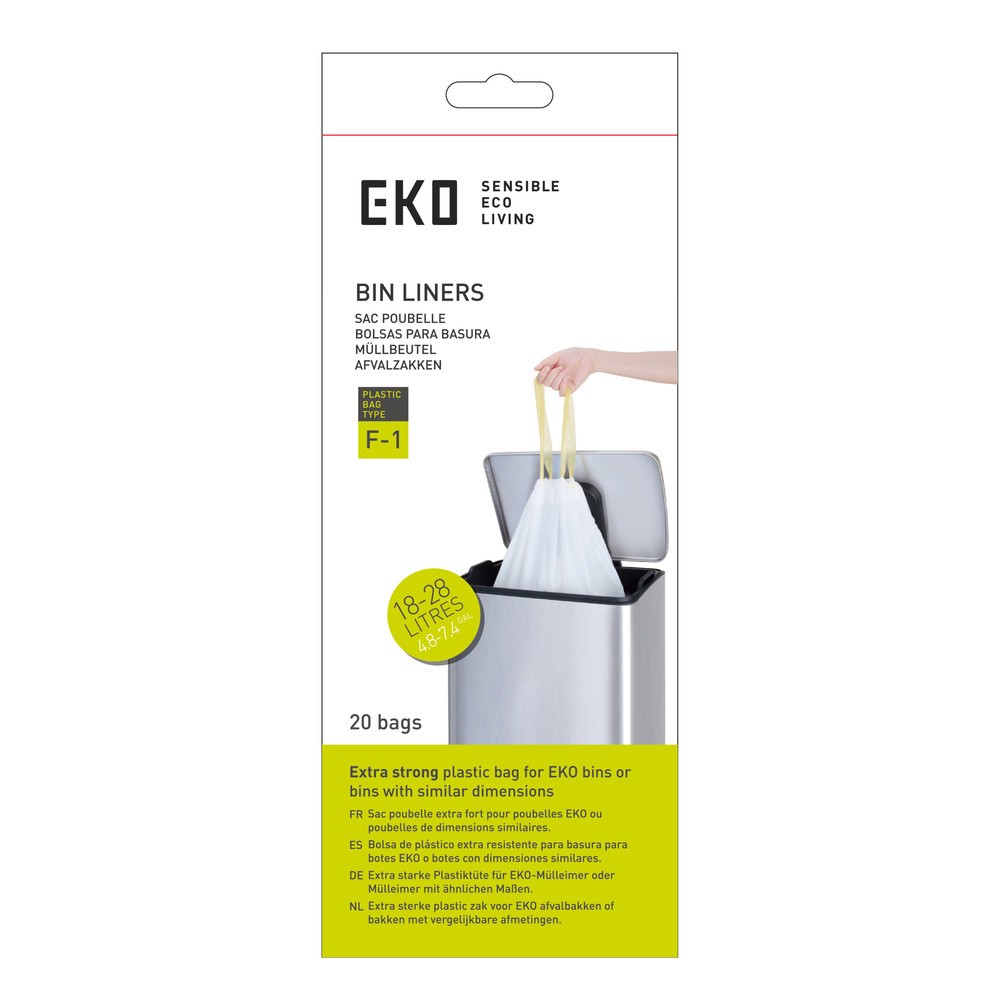 Productafbeelding nr. 1: Afvalzakken EKO, wit, 28 liter, 420 stuks/VE