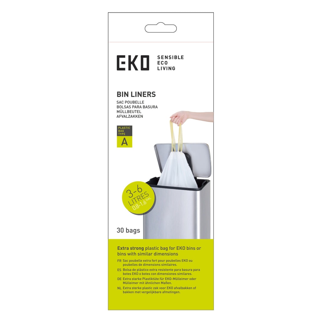 Product afbeelding: Afvalzakken EKO, wit, 6 liter, 720 stuks/VE
