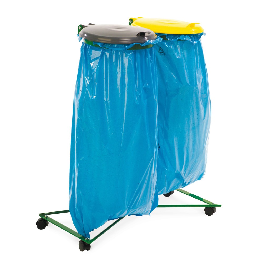 Product afbeelding: RENNER Afvalzakstandaard dubbele verzamelaar voor zakken van 70 en 120 liter, onderstel
