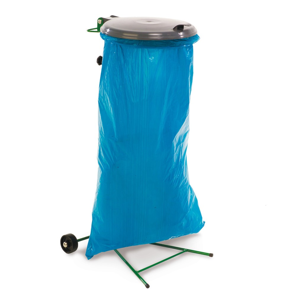 Product afbeelding: RENNER Afvalzakstandaard speciale verzamelaar voor zakken van 70 en 120 liter, met 2 kunststof wielen, vuurverzinkt