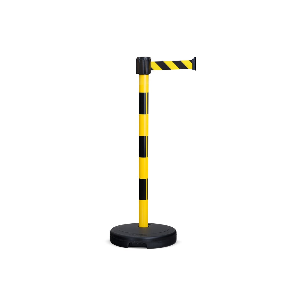 Product afbeelding: Afzettingslint met paal Moravia, hoogte mm 950, zwart/geel