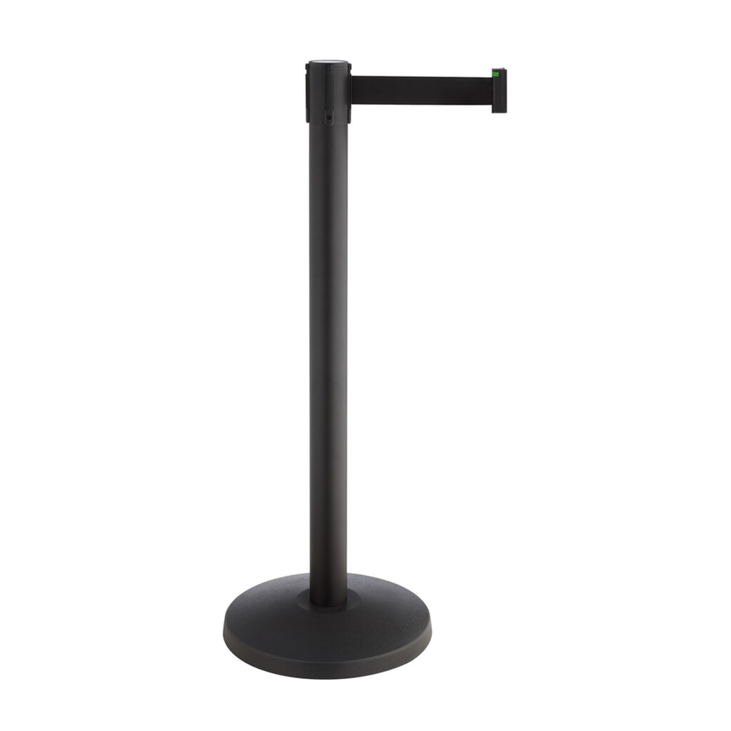 Product afbeelding: Afzetpaal Allround, lintbreedte 50 mm, rood/wit diagonaal gestreept