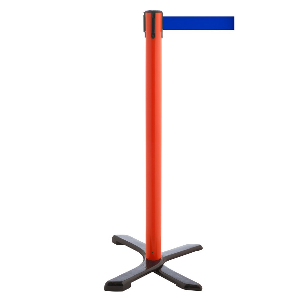 Productafbeelding nr. 1: Afzetpaal met kruisvoet, lintlengte 4 m, rood, blauw