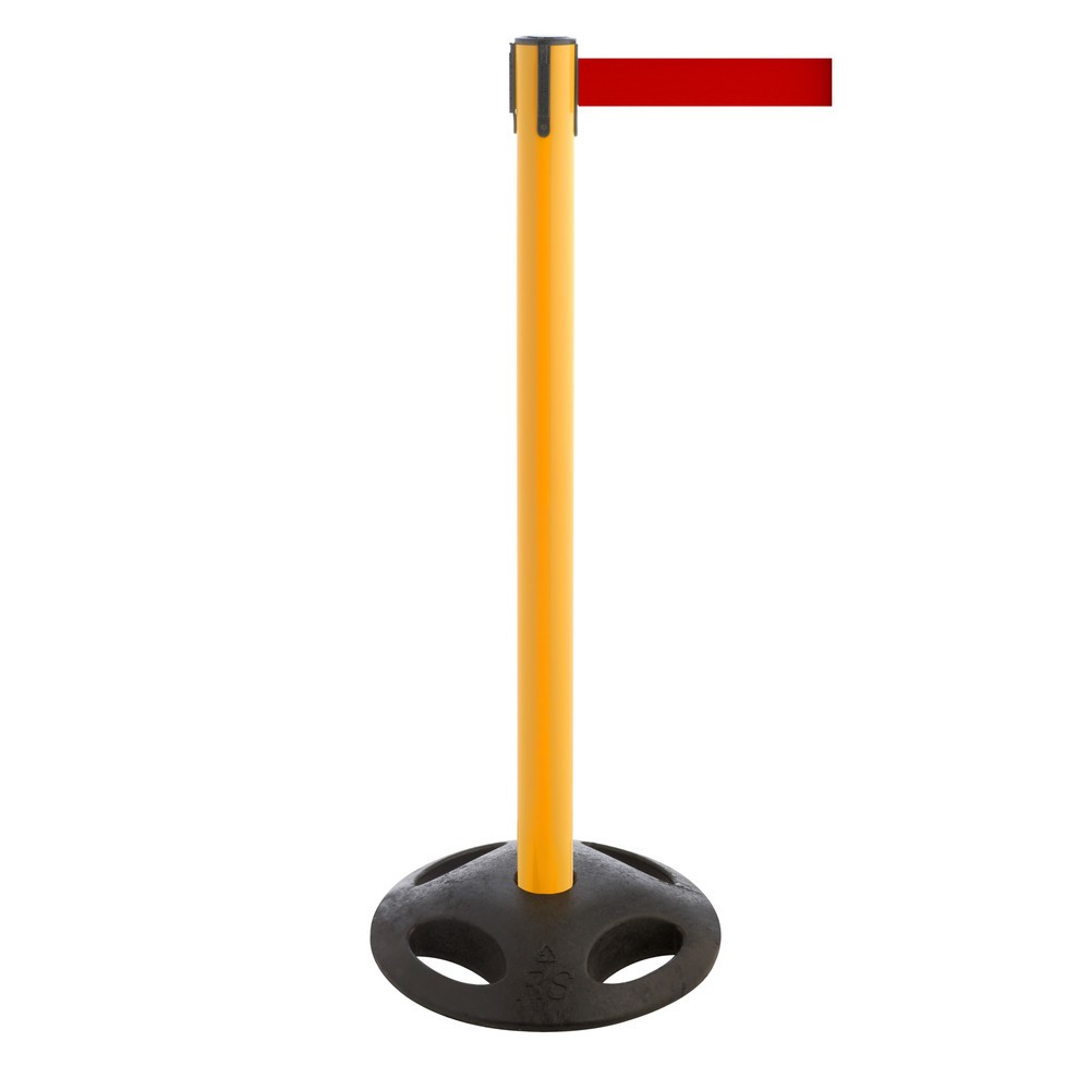 Product afbeelding: Lintafzetpaal RS-GUIDESYSTEMS®, bodemplaat van compoundmateriaal, lintbreedte 50 mm, geel, rood