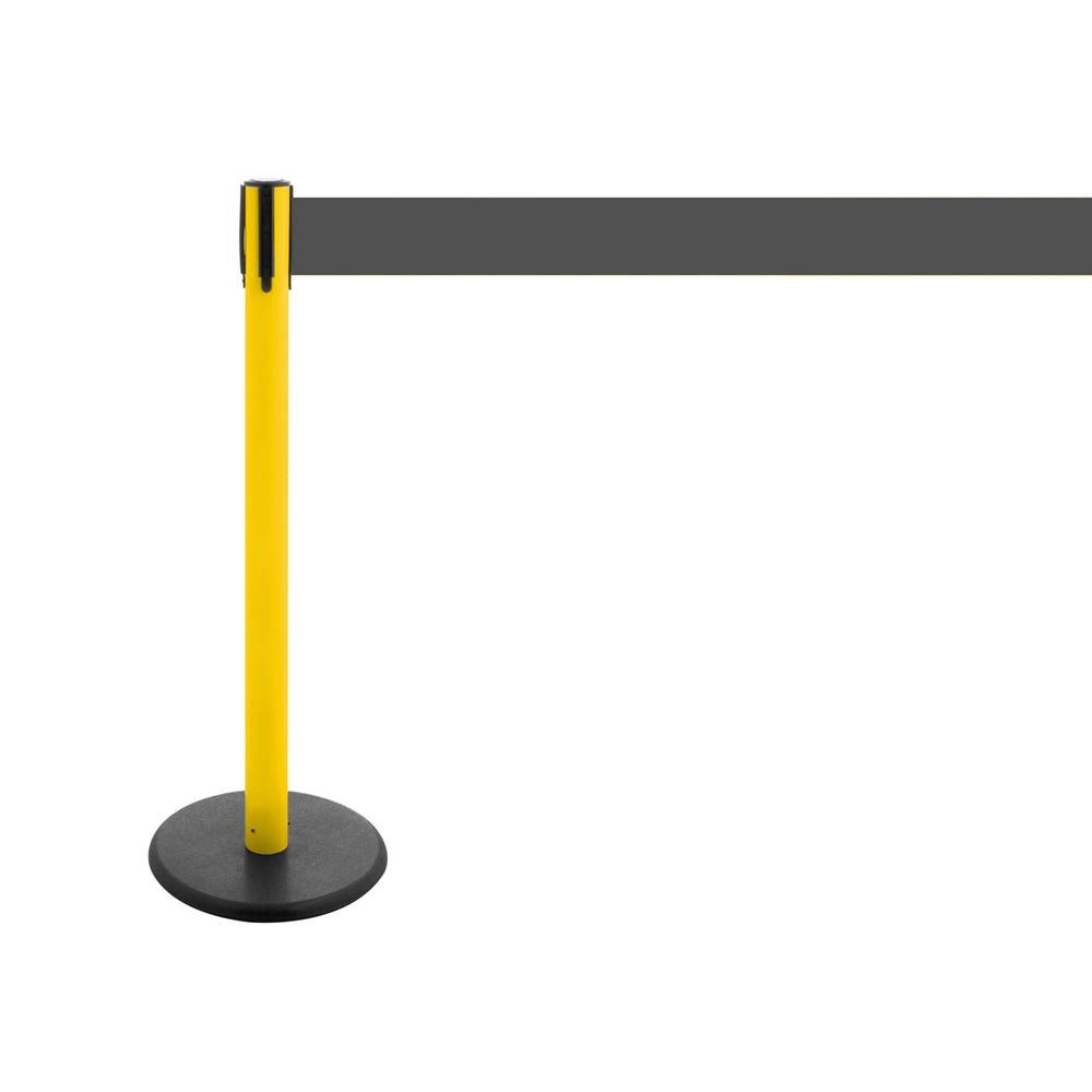 Productafbeelding nr. 4: Afzetpaal met lint RS-GUIDESYSTEMS®, gietijzeren bodemplaat, lintbreedte 100 mm, geel, grijs, 2,3 m