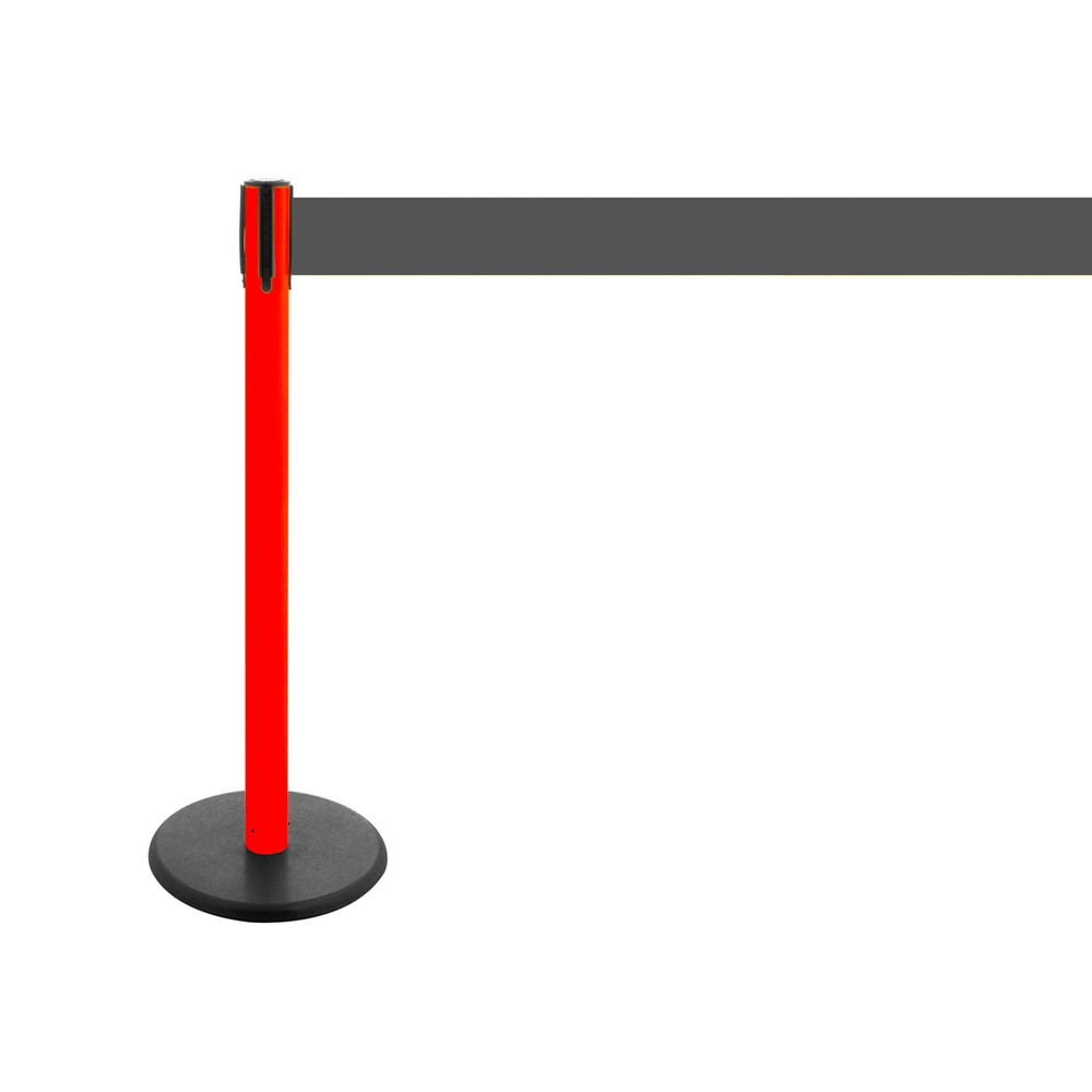 Productafbeelding nr. 4: Afzetpaal met lint RS-GUIDESYSTEMS®, gietijzeren bodemplaat, lintbreedte 100 mm, rood, grijs, 2,3 m