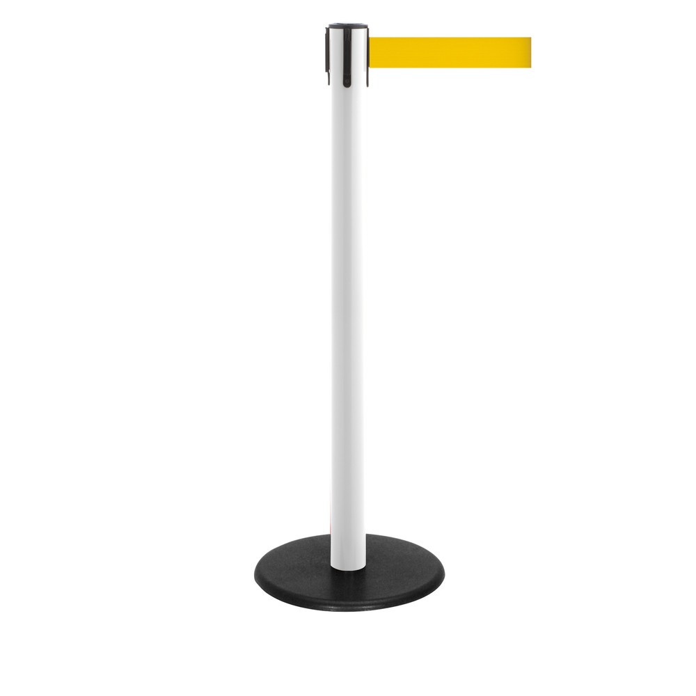 Productafbeelding nr. 1: Afzetpaal met lint RS-GUIDESYSTEMS®, gietijzeren bodemplaat, lintbreedte 50 mm, wit, geel, 4,0 m