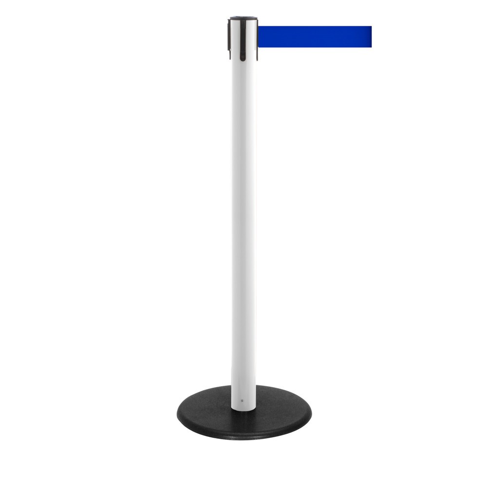 Productafbeelding nr. 1: Afzetpaal met lint RS-GUIDESYSTEMS®, gietijzeren bodemplaat, lintbreedte 50 mm, wit, blauw, 2,3 m