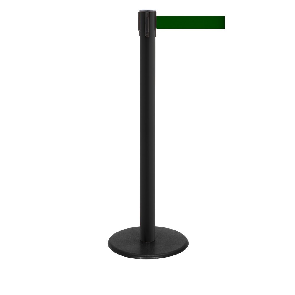 Productafbeelding nr. 1: Afzetpaal met lint RS-GUIDESYSTEMS®, gietijzeren bodemplaat, lintbreedte 50 mm, zwart, donkergroen, 4,0 m