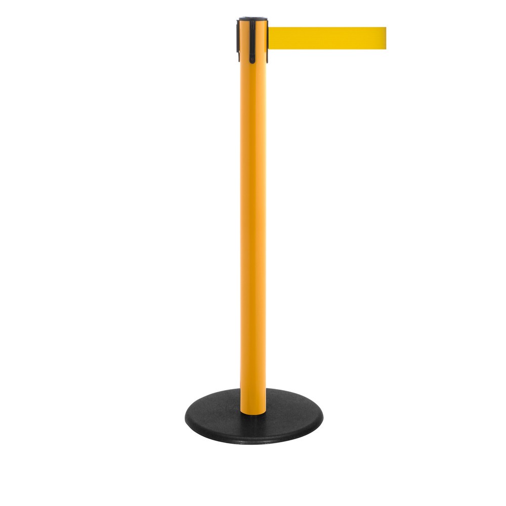Productafbeelding nr. 1: Afzetpaal met lint RS-GUIDESYSTEMS®, gietijzeren bodemplaat, lintbreedte 50 mm, geel, geel, 4,0 m