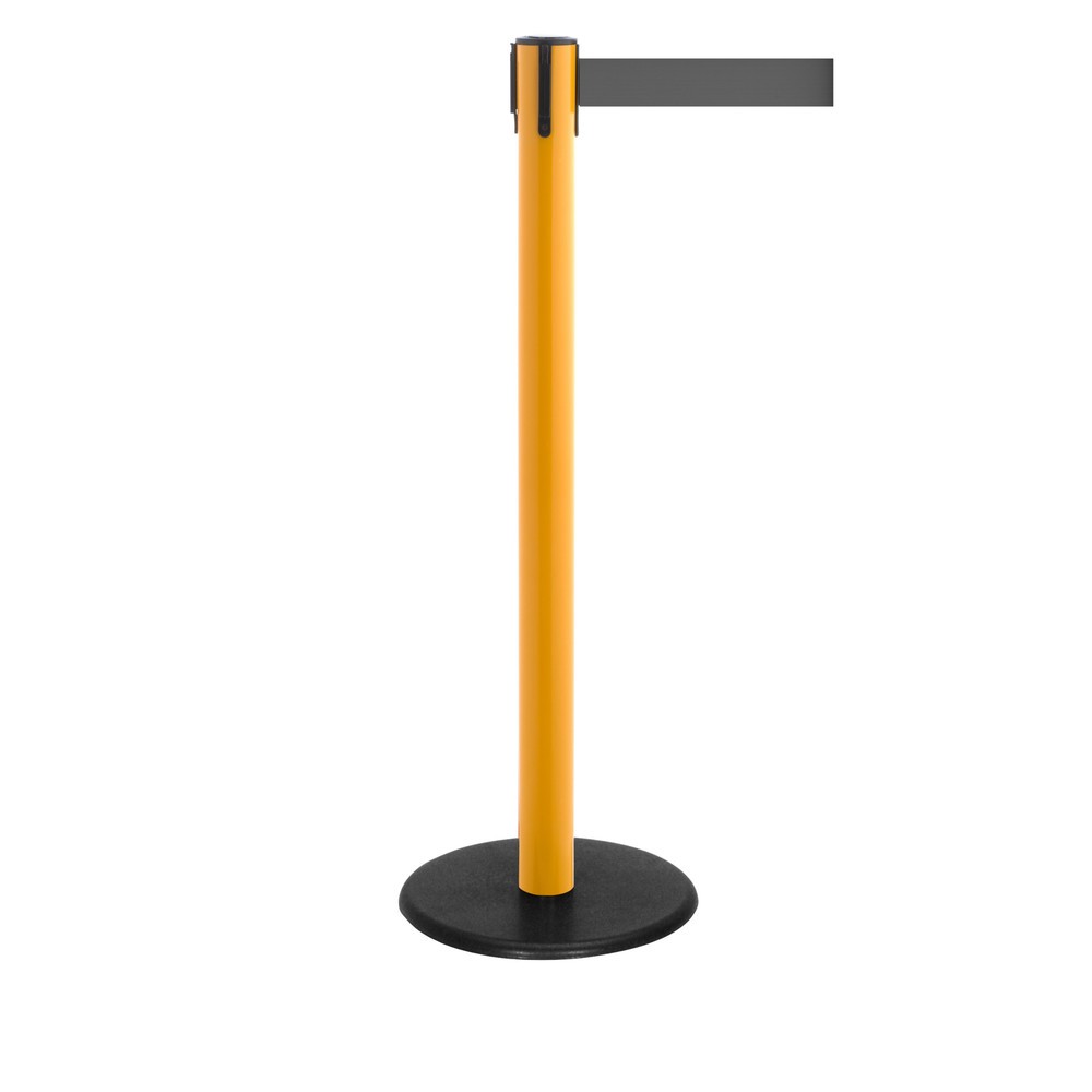 Productafbeelding nr. 1: Afzetpaal met lint RS-GUIDESYSTEMS®, gietijzeren bodemplaat, lintbreedte 50 mm, geel, grijs, 2,3 m