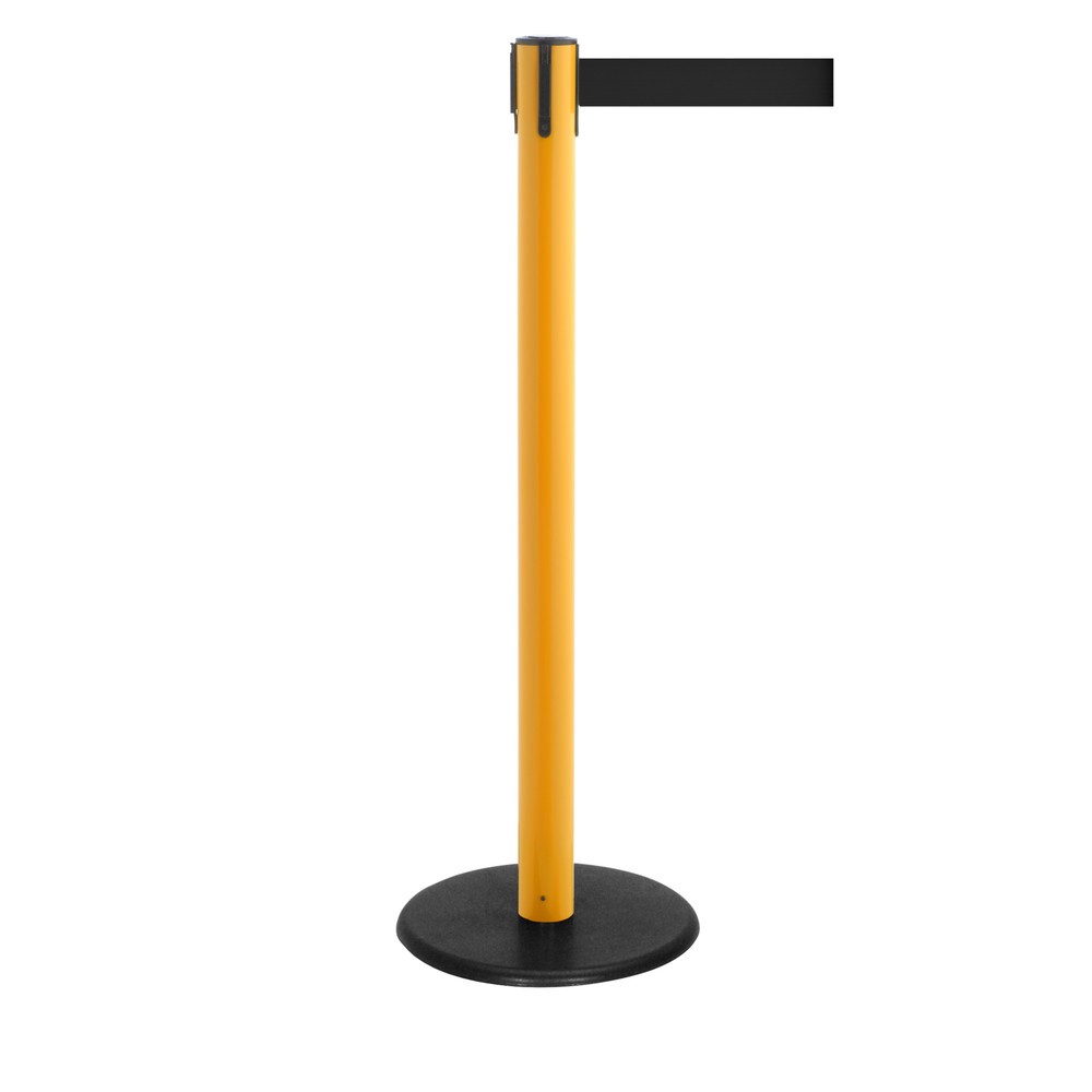 Productafbeelding nr. 1: Afzetpaal met lint RS-GUIDESYSTEMS®, gietijzeren bodemplaat, lintbreedte 50 mm, geel, zwart, 4,0 m