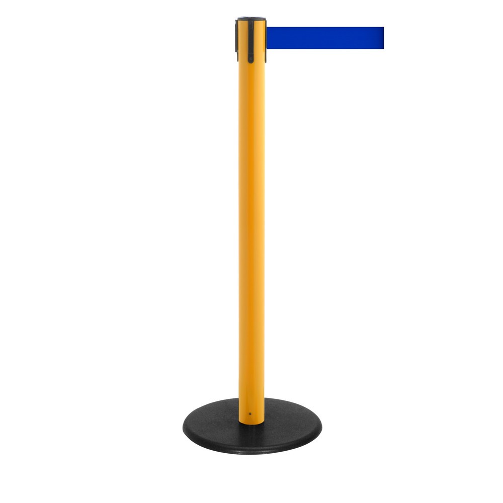 Productafbeelding nr. 1: Afzetpaal met lint RS-GUIDESYSTEMS®, gietijzeren bodemplaat, lintbreedte 50 mm, geel, blauw, 2,3 m