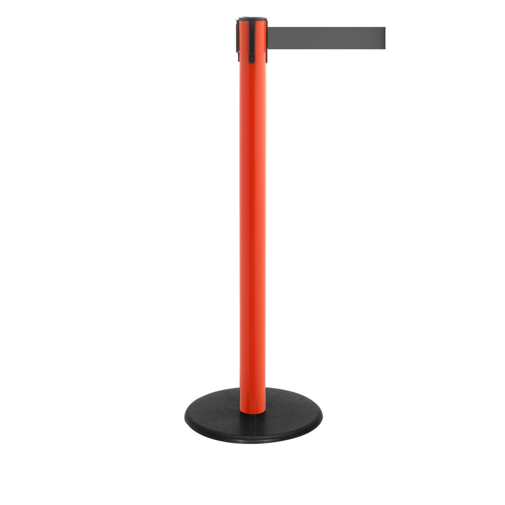 Productafbeelding nr. 1: Afzetpaal met lint RS-GUIDESYSTEMS®, gietijzeren bodemplaat, lintbreedte 50 mm, rood, grijs, 2,3 m