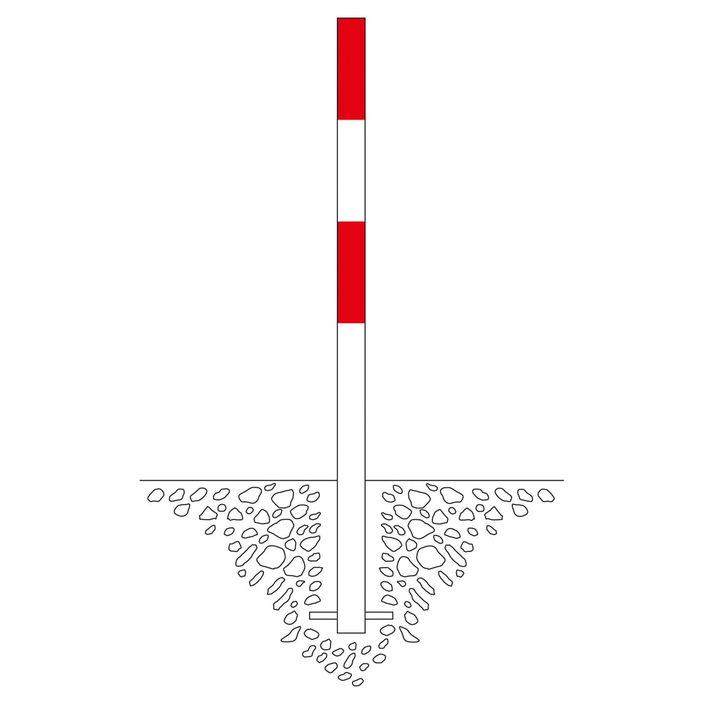 Afzetpaal MORION, vast, ronde buis Ø 60 mm, met kunststof coating, voor verankeren in beton, zonder kettingoog Productafbeelding nr. 2: Afzetpaal MORION, vast, ronde buis Ø 60 mm, met kunststof coating, voor verankeren in beton, zonder kettingoog