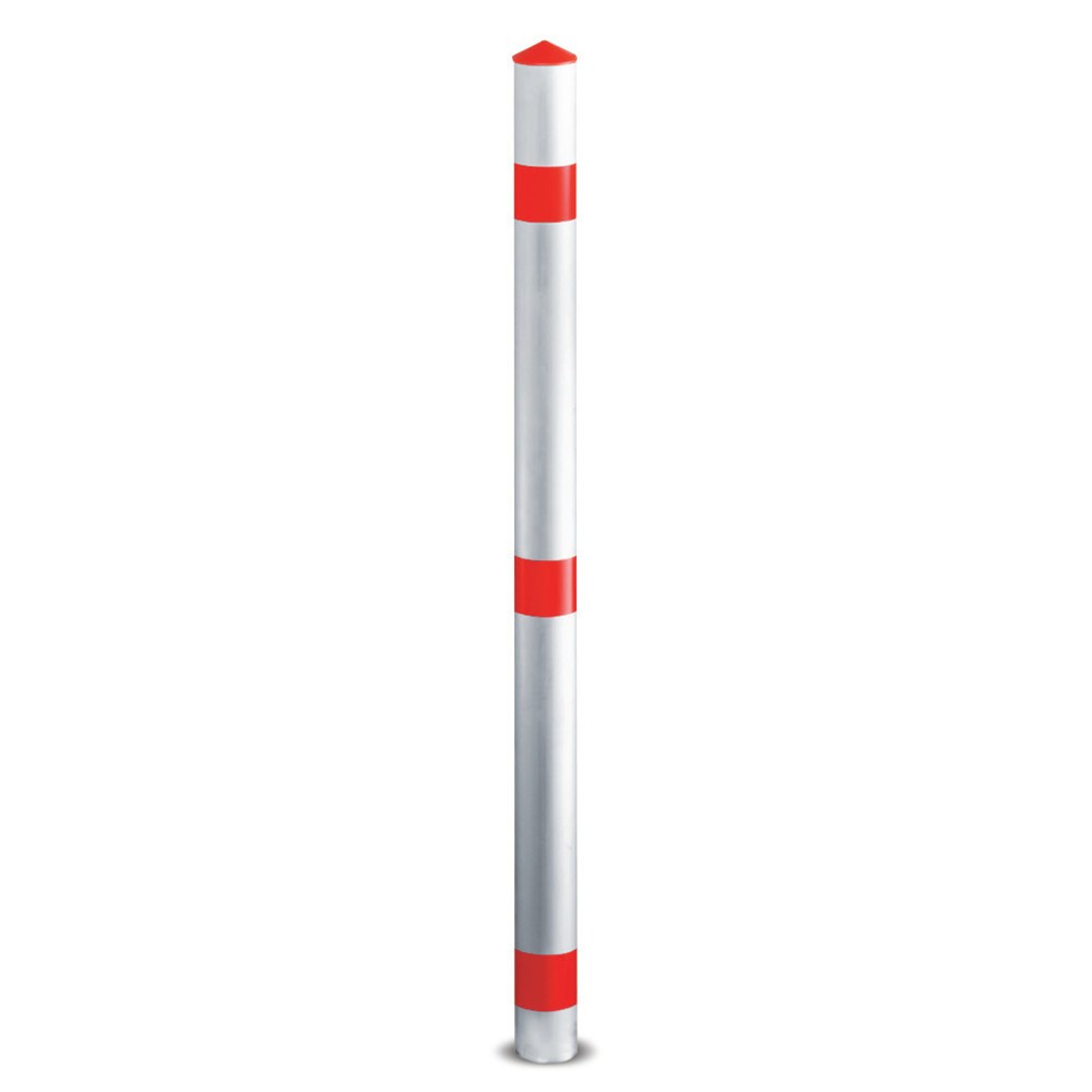 Product afbeelding: Afzetpaal van aluminium, zelfoprichtend, ronde buis Ø 76 mm, rood