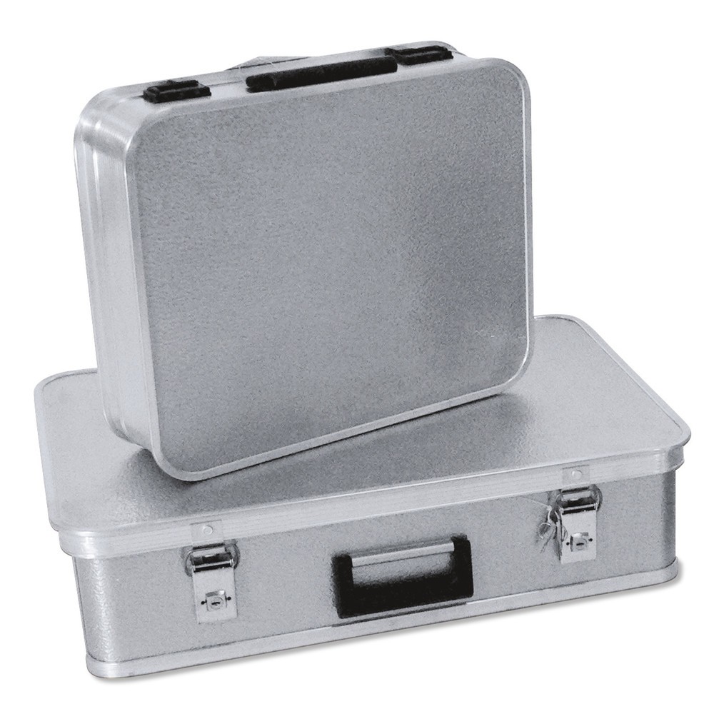 Product afbeelding: Alu-apparatenkoffer, extreem stoot- en krasvast, binnenmaten 145 x 620 x 400 mm, cilinderslot