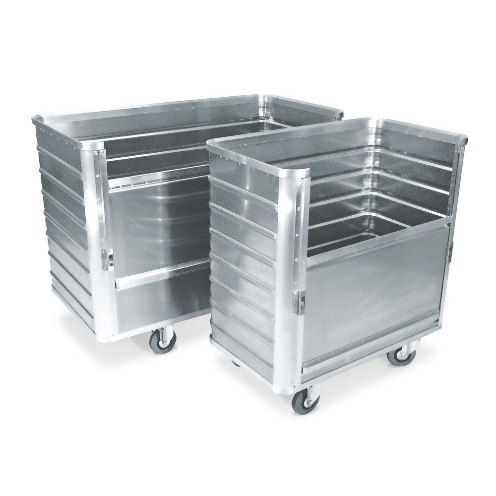 Aluminium bakwagen met half neerlaatbare wand