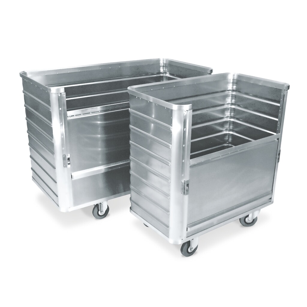 Aluminium bakwagen met half neerlaatbare wand, 355 liter Product afbeelding: Aluminium bakwagen met half neerlaatbare wand, 355 liter