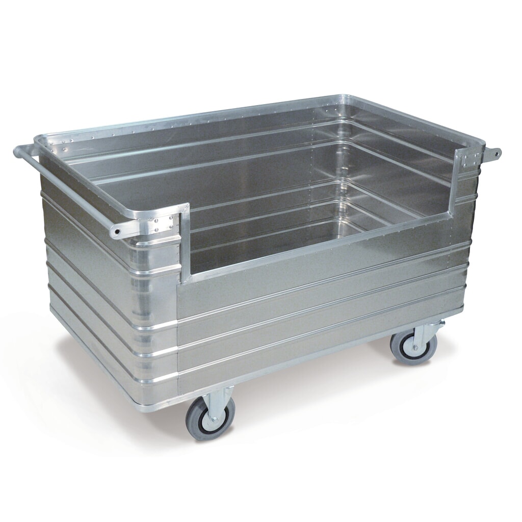 Aluminium bakwagen, volle wand met zijopening, 945 l Product afbeelding: Aluminium bakwagen, volle wand met zijopening, 945 l