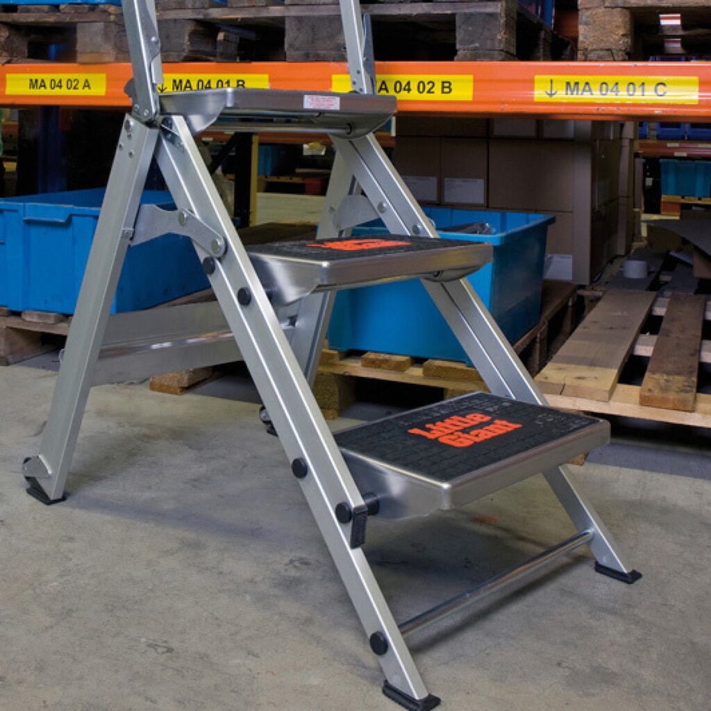 Aluminium ladder Brenta, 1-zijdig, 2 treden Productafbeelding nr. 2: Aluminium ladder Brenta, 1-zijdig, 2 treden
