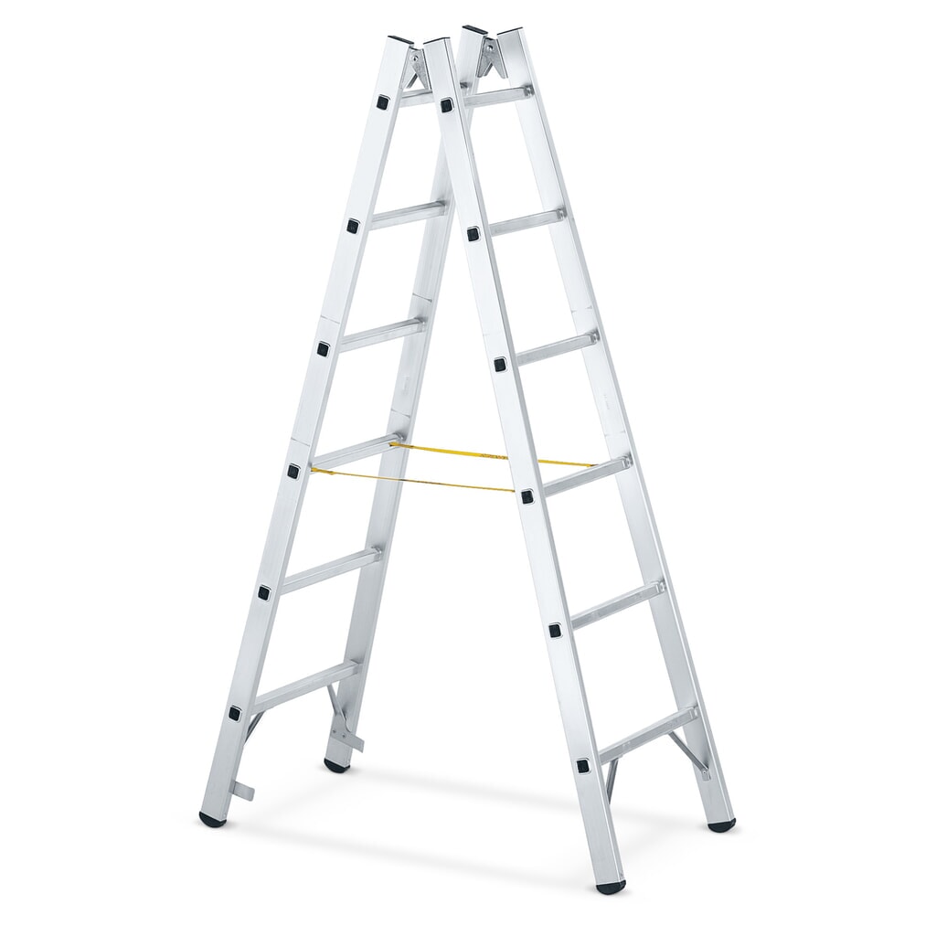 Productafbeelding nr. 1: Aluminium ladder ZARGES, 2-zijdig begaanbaar, stahoogte 1 m