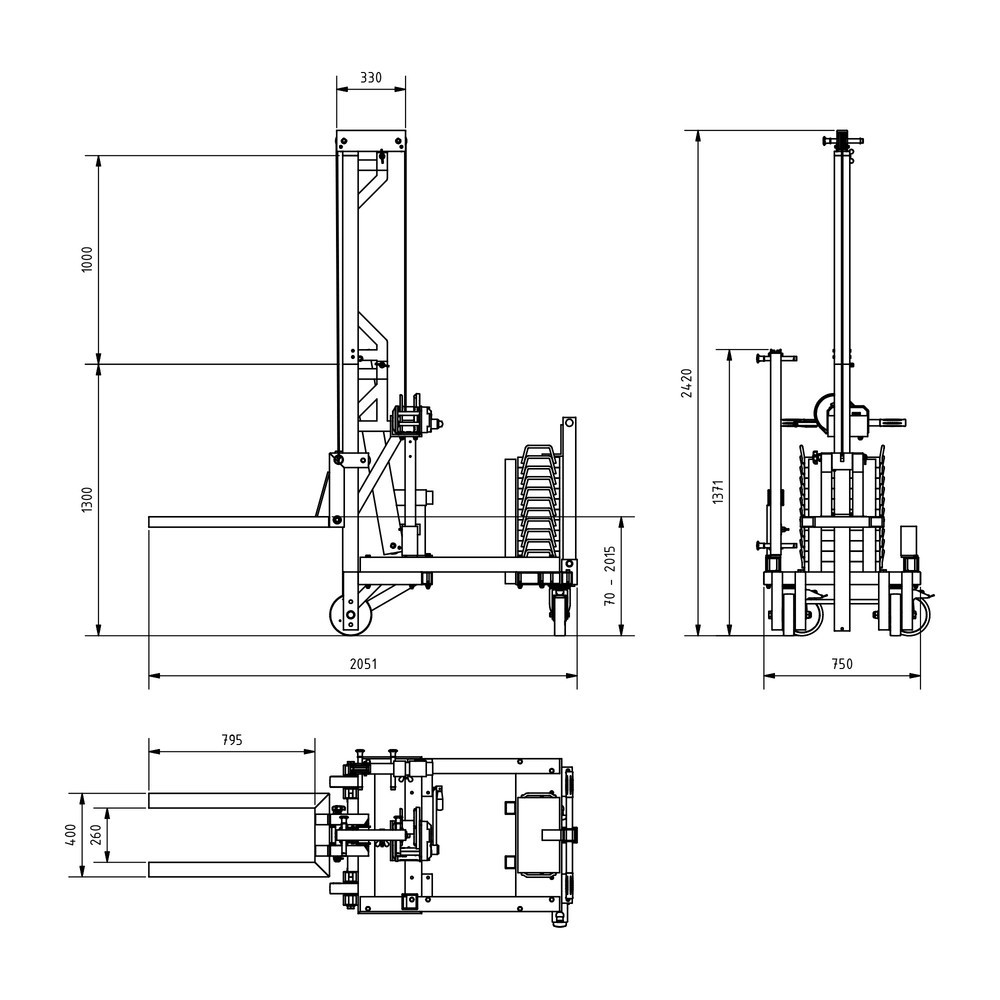 Productafbeelding nr. 6: Aluminium multilift SCHILLING, draagvermogen 250 kg, met contragewicht