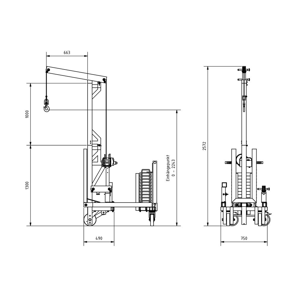 Productafbeelding nr. 7: Aluminium multilift SCHILLING, draagvermogen 250 kg, met contragewicht