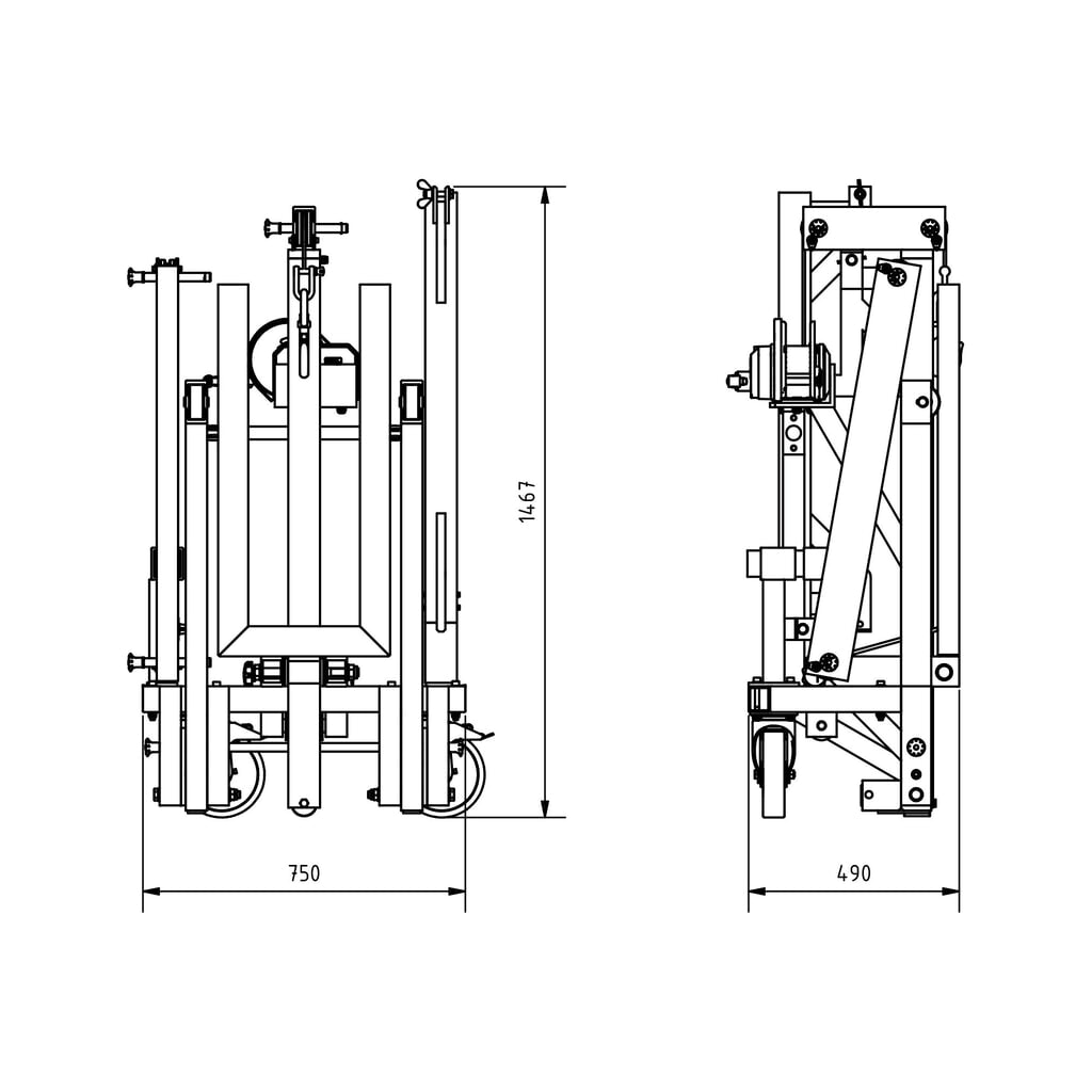 Aluminium multilift SCHILLING, draagvermogen 250 kg Productafbeelding nr. 8: Aluminium multilift SCHILLING, draagvermogen 250 kg